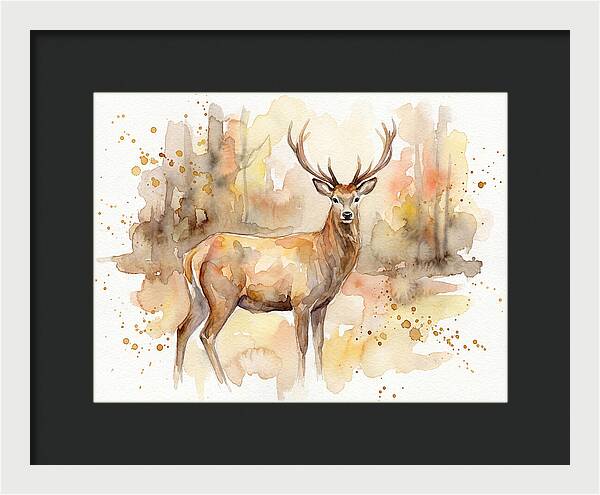 Majestic Deer In Watercolor
