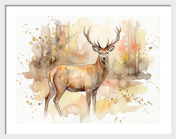 Majestic Deer In Watercolor