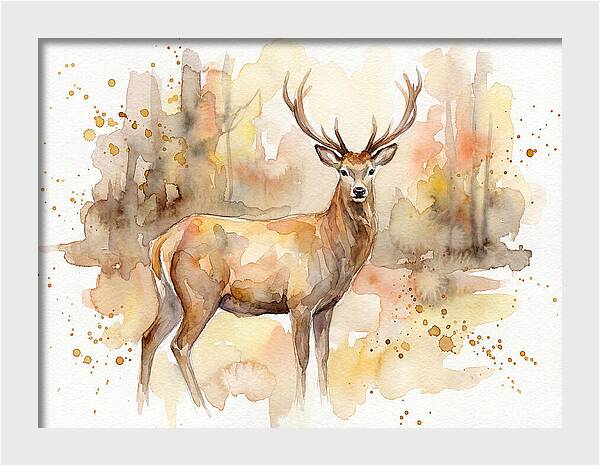 Majestic Deer In Watercolor