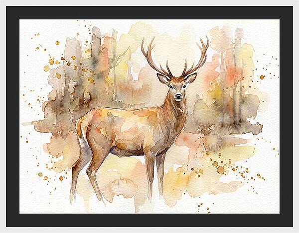 Majestic Deer In Watercolor