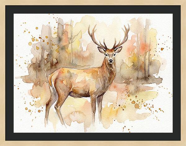 Majestic Deer In Watercolor