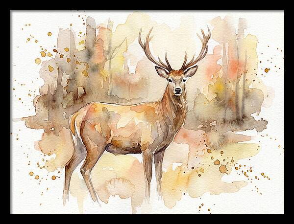 Majestic Deer In Watercolor