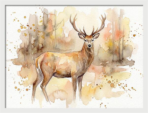 Majestic Deer In Watercolor
