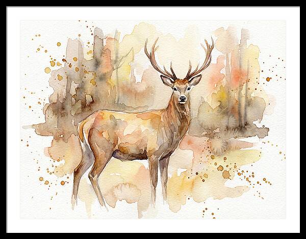 Majestic Deer In Watercolor
