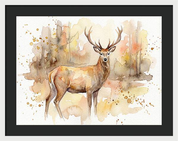 Majestic Deer In Watercolor
