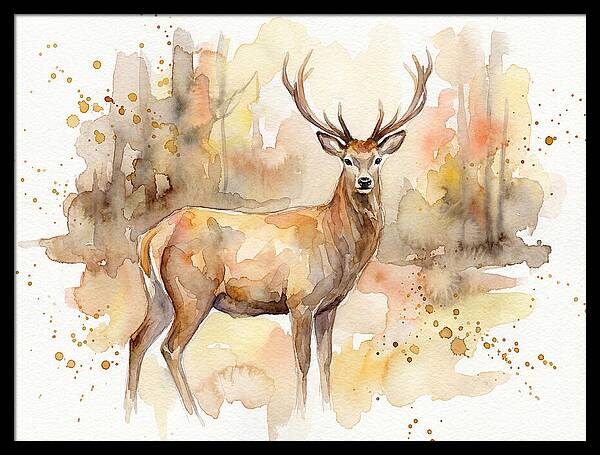 Majestic Deer In Watercolor