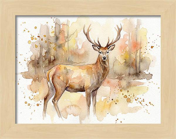 Majestic Deer In Watercolor