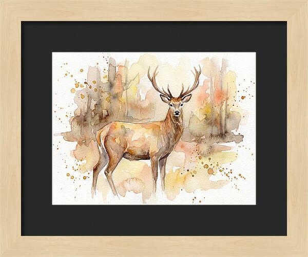Majestic Deer In Watercolor
