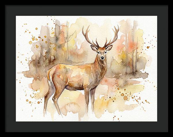 Majestic Deer In Watercolor