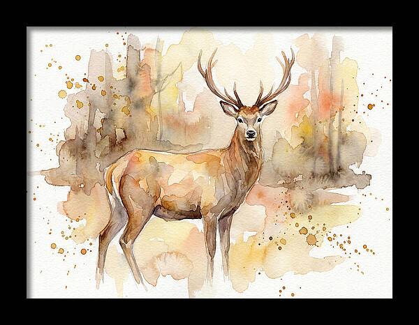 Majestic Deer In Watercolor