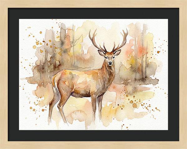 Majestic Deer In Watercolor