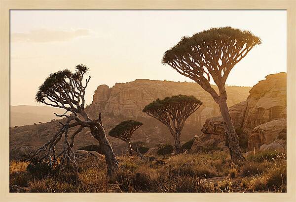 Majestic Dragon Blood Trees At Dusk