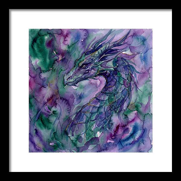 Majestic Dragon In Watercolor