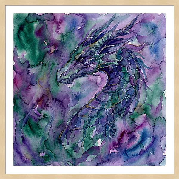 Majestic Dragon In Watercolor