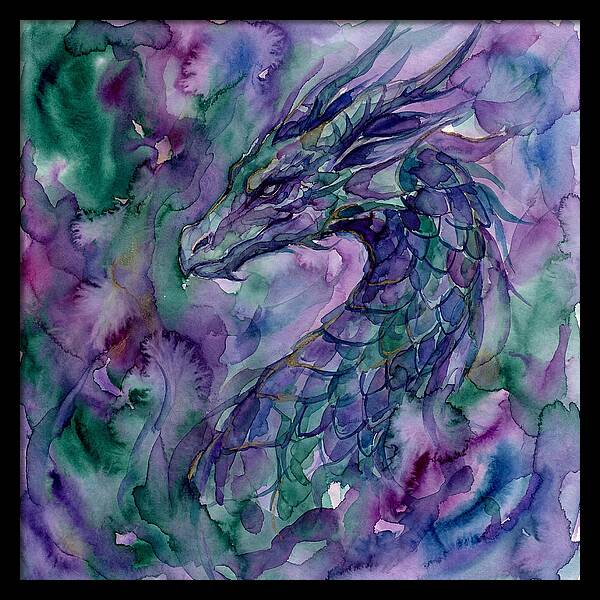 Majestic Dragon In Watercolor