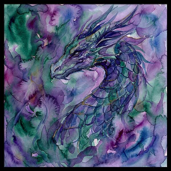 Majestic Dragon In Watercolor