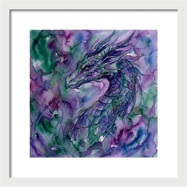 Majestic Dragon In Watercolor