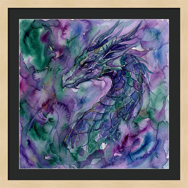 Majestic Dragon In Watercolor