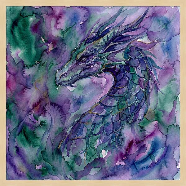 Majestic Dragon In Watercolor