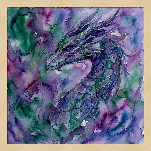 Majestic Dragon In Watercolor