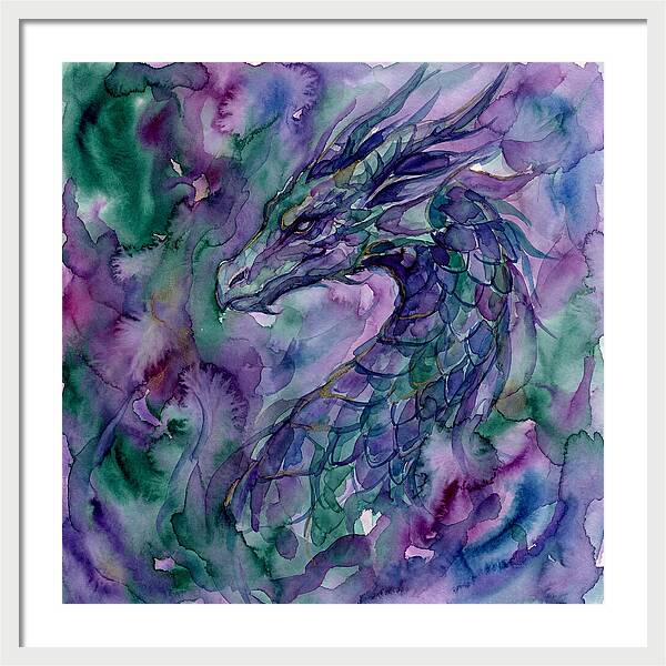 Majestic Dragon In Watercolor