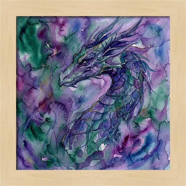 Majestic Dragon In Watercolor