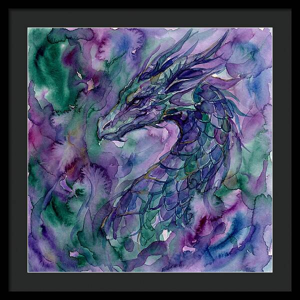 Majestic Dragon In Watercolor