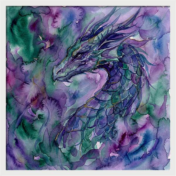 Majestic Dragon In Watercolor