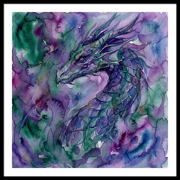 Majestic Dragon In Watercolor