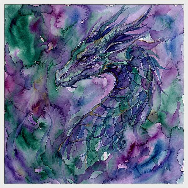 Majestic Dragon In Watercolor