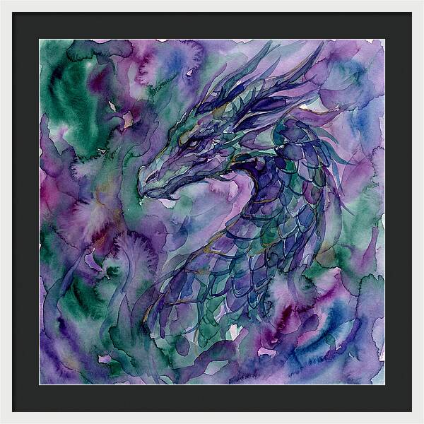 Majestic Dragon In Watercolor
