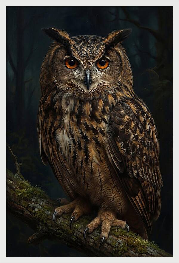 Majestic Eagle Owl In Serenity