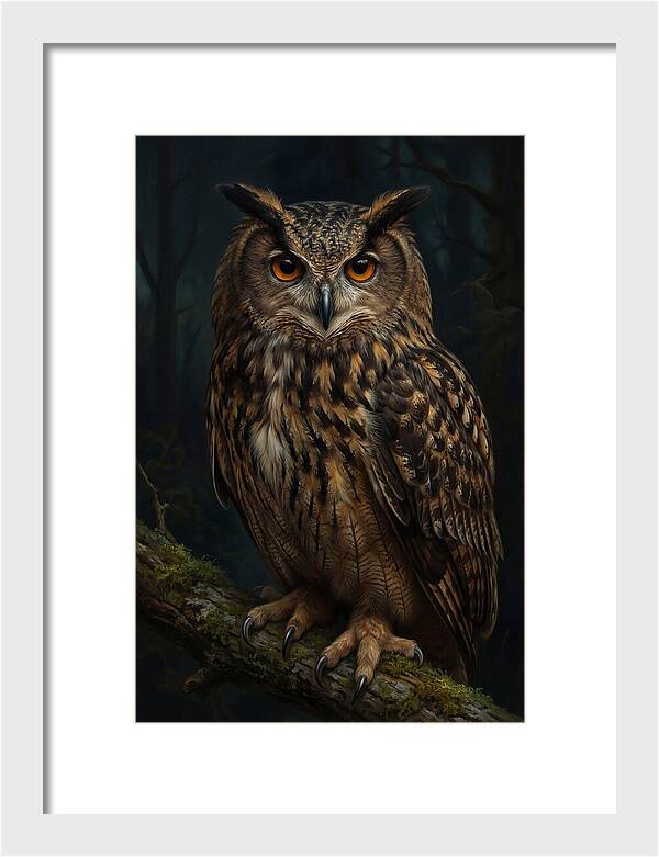 Majestic Eagle Owl In Serenity
