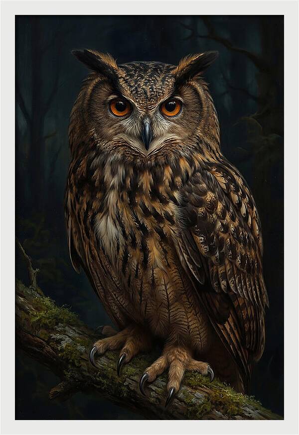 Majestic Eagle Owl In Serenity
