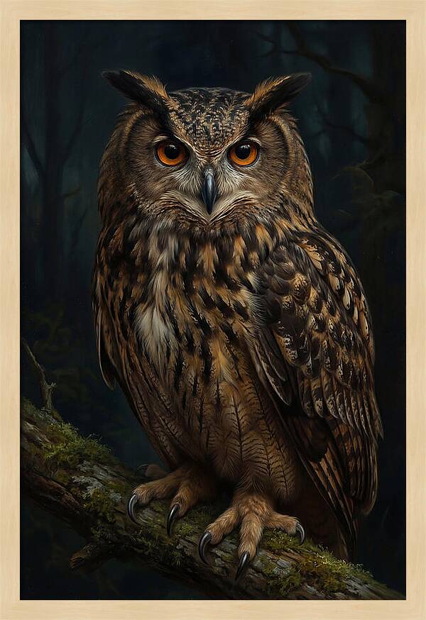Majestic Eagle Owl In Serenity