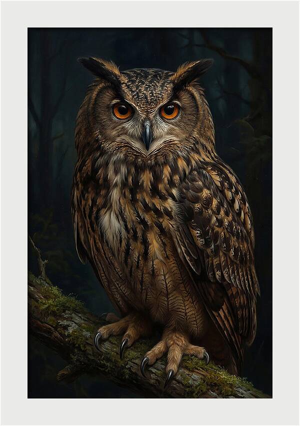 Majestic Eagle Owl In Serenity