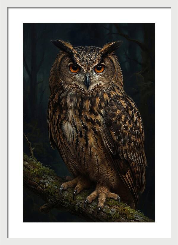 Majestic Eagle Owl In Serenity