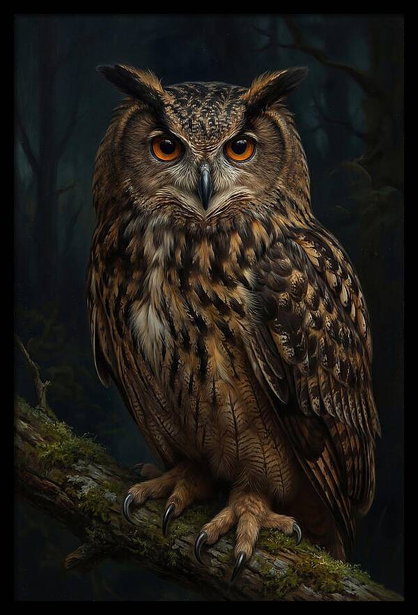 Majestic Eagle Owl In Serenity