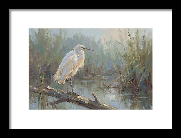 Majestic Egret In Serenity