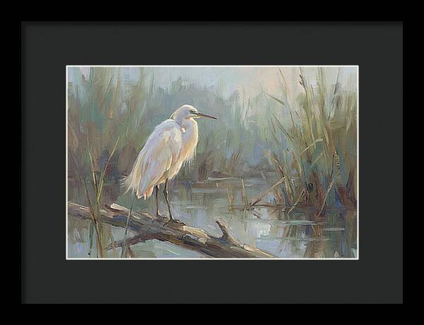 Majestic Egret In Serenity