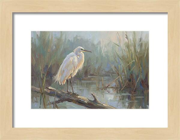 Majestic Egret In Serenity
