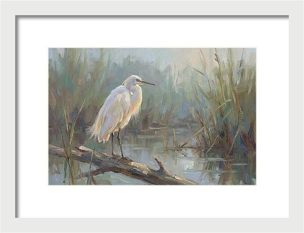 Majestic Egret In Serenity