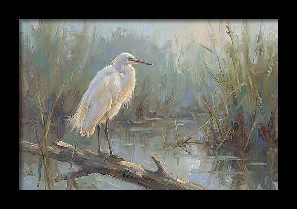 Majestic Egret In Serenity