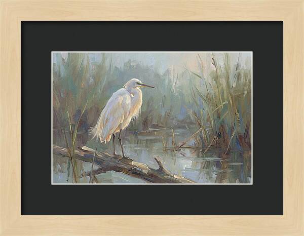 Majestic Egret In Serenity