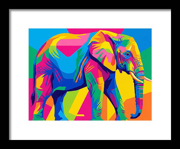 Majestic Elephant In Bold Hues