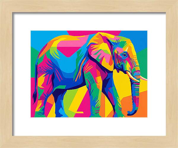 Majestic Elephant In Bold Hues