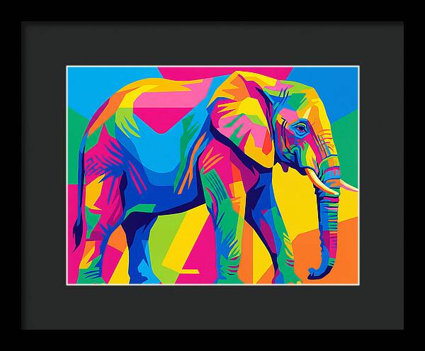 Majestic Elephant In Bold Hues