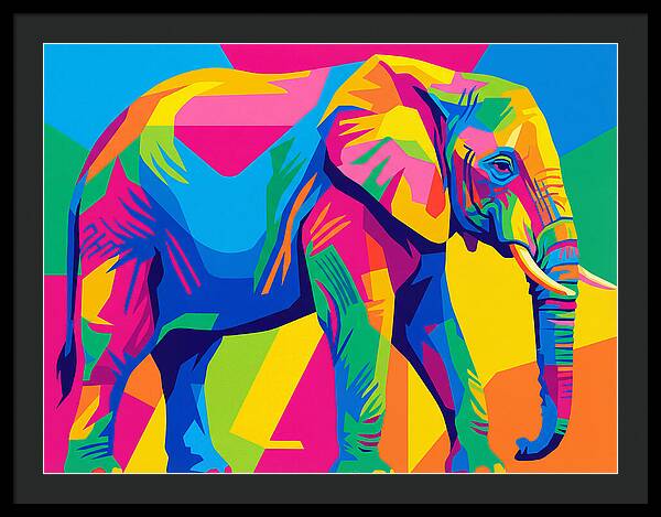 Majestic Elephant In Bold Hues