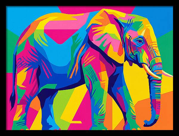 Majestic Elephant In Bold Hues