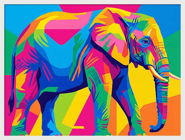 Majestic Elephant In Bold Hues